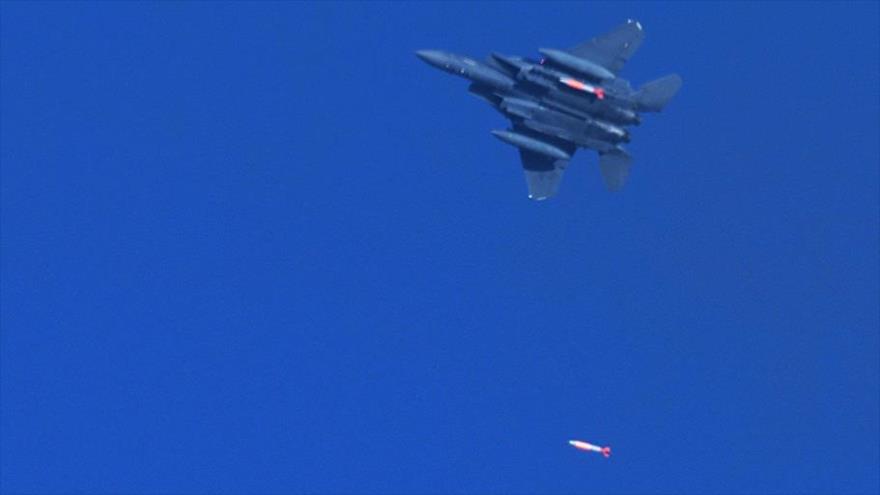 Momento de la prueba de la bomba aérea nuclear B61-12.