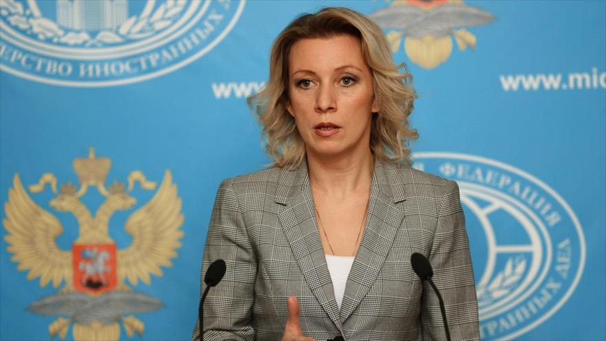 La portavoz de la Cancillería rusa, Maria Zakharova.