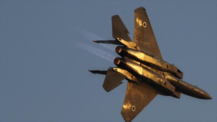 Un avión de combate de las fuerzas aéreas del régimen de Israel.