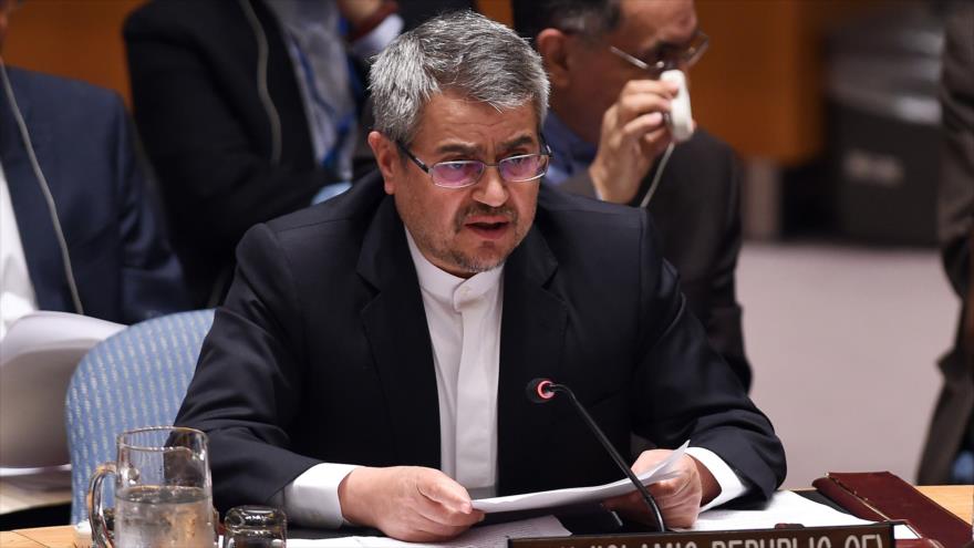 El representante permanente de Irán ante la Organización de las Naciones Unidas (ONU), Qolamali Joshru.