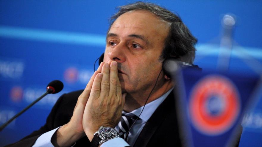 El suspendido presidente de la Unión de Asociaciones de Fútbol Europeas (UEFA) Michael Platini.