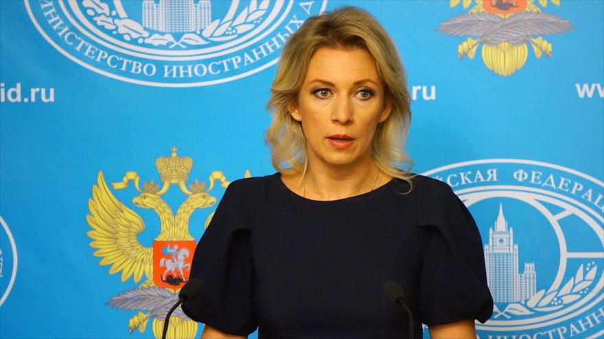 María Zajarova, portavoz del Ministerio de Exteriores de Rusia.