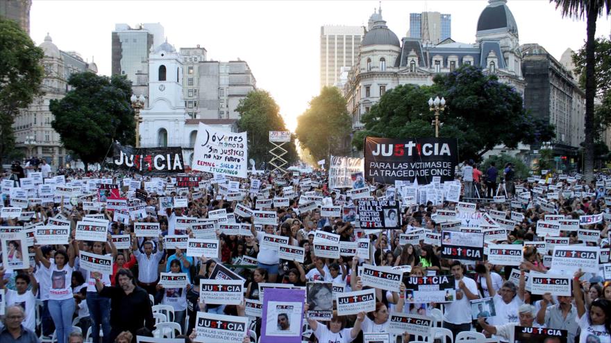 Una marcha de las Madres de Plaza de Mayo en Argentina. 