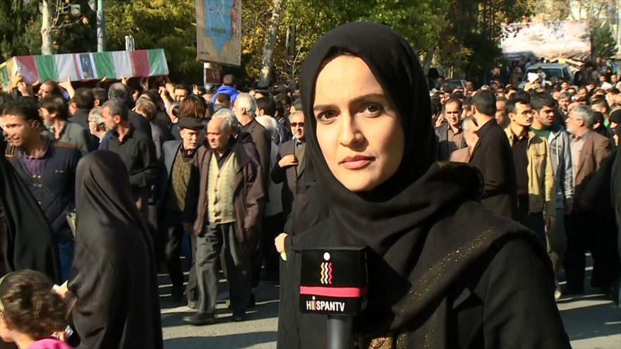 El último adiós al diplomático iraní, fallecido en Mina