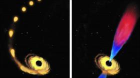 Observan por primera vez un agujero negro comiéndose una estrella
