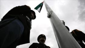 Izan la bandera de Palestina en la sede de Uneca en Adís Abeba