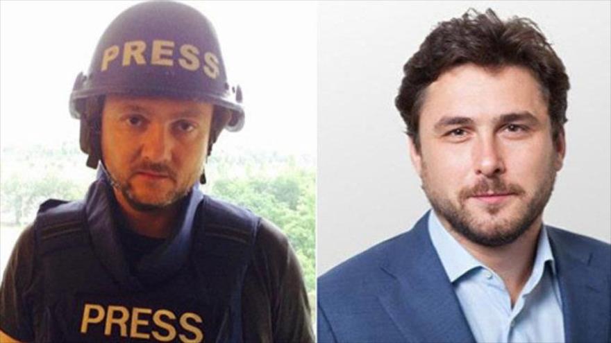 Los periodistas de RT en Siria, Román Kósarev (izda.), y Sargon Hadaya.