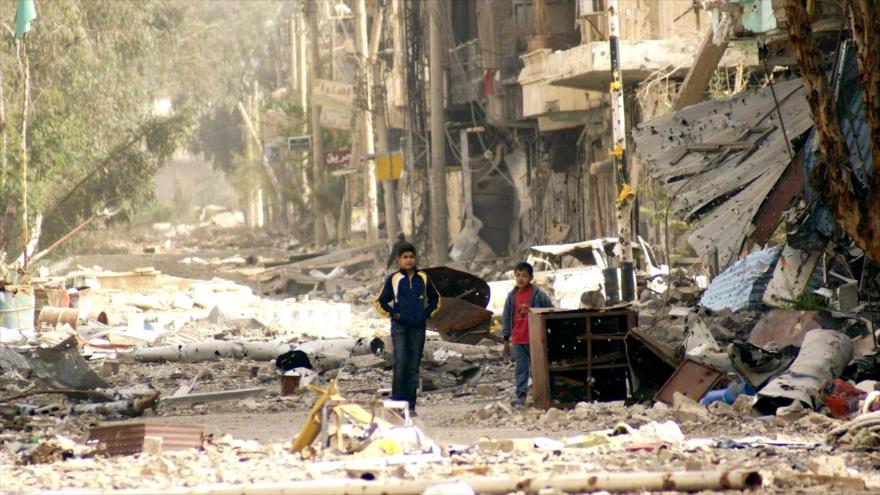 Destrucción causada durante la crisis de Siria.