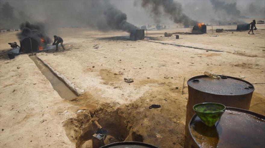 Un yacimiento de petróleo en el norte de Siria.