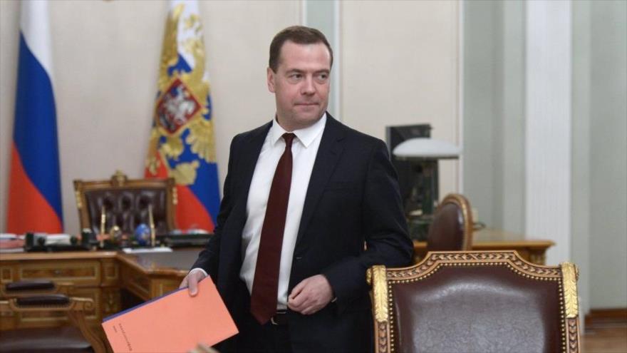 El primer ministro de Rusia, Dmitri Medvedev.