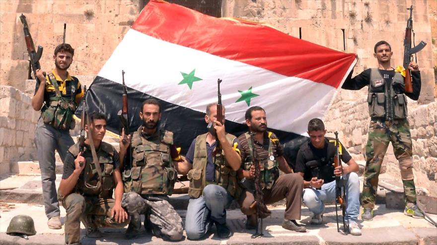 Soldados del Ejército sirio.