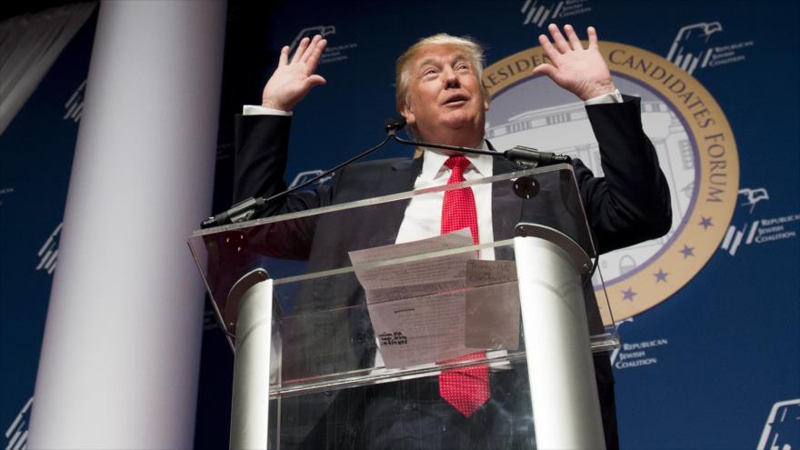 El precandidato republicano a la Presidencia estadounidense Donald Trump.