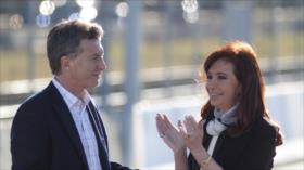 Presidenta de Argentina asegura que Macri le gritó