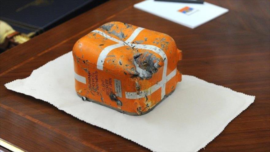 Caja negra del cazabombardero ruso Su-24, derribado a finales de noviembre por el Ejército de Turquía.