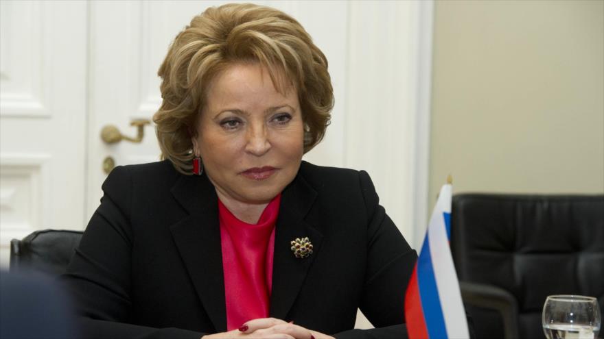 La presidenta del Senado de Rusia, Valentina Matvienko.