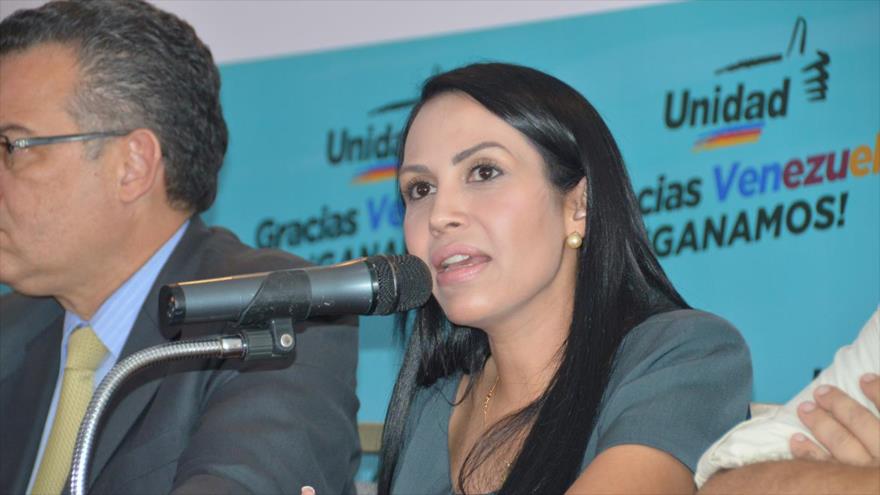 La diputada electa venezolana Delsa Solórzano, representante del partido opositor Un Nuevo Tiempo (UNT).