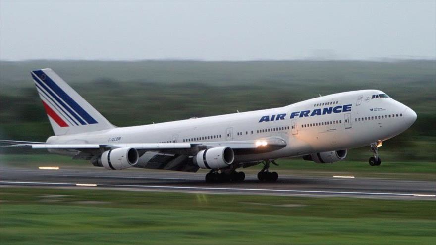 Un Boeing 747 de la aerolínea francesa Air France.