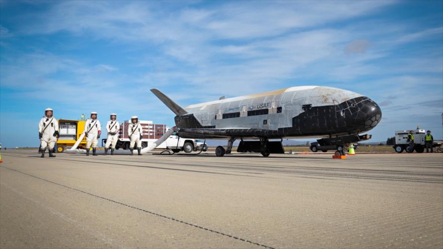 El X-37B, avión espacial secreto de la Fuerza Aérea estadounidense.