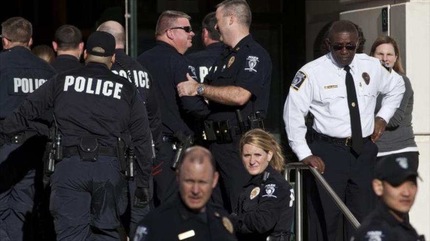 Los agentes de Policía de Carolina del Norte (este de EE.UU.).