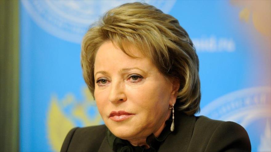 La presidenta del Senado ruso, Valentina Matvienko.