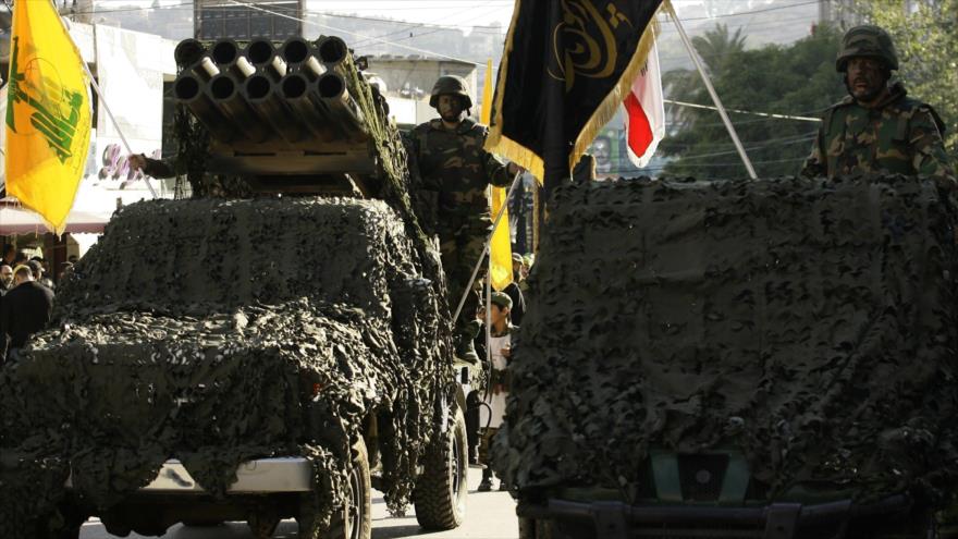 Unidades militares del Movimiento de Resistencia Islámica de El Líbano (Hezbolá).