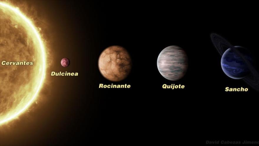 Desde este martes en el cielo brilla una estrella llamada Cervantes, y Quijote, Rocinante, Sancho y Dulcinea dan nombre a los cuatro planetas que la orbitan. 15 de diciembre de 2015