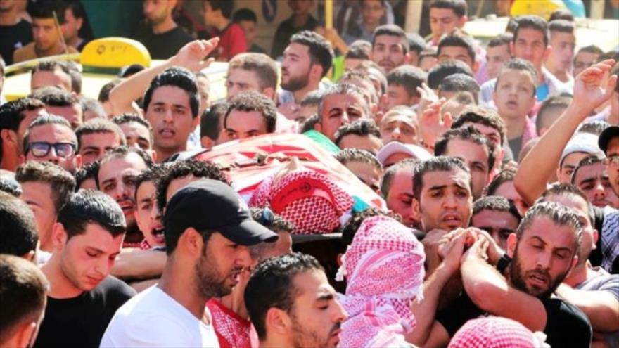 Funeral de un palestino que murió en un asalto de las fuerzas israelíes en Cisjordania.