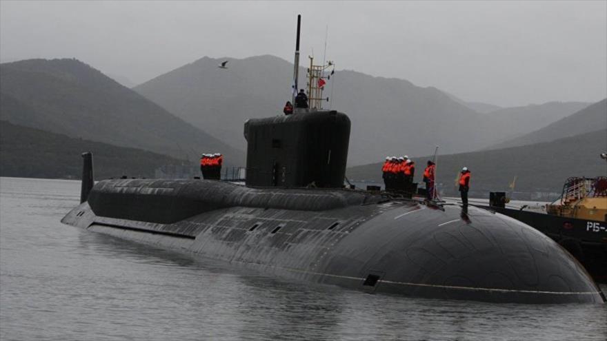 Un submarino estratégico ruso de cuarta generación, clase Borei.