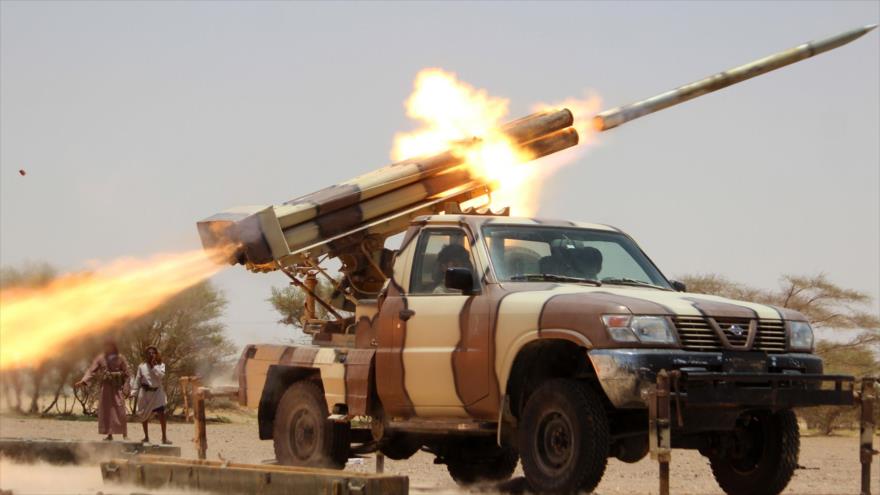 Sistema lanzacohetes del movimiento popular Ansarolá.