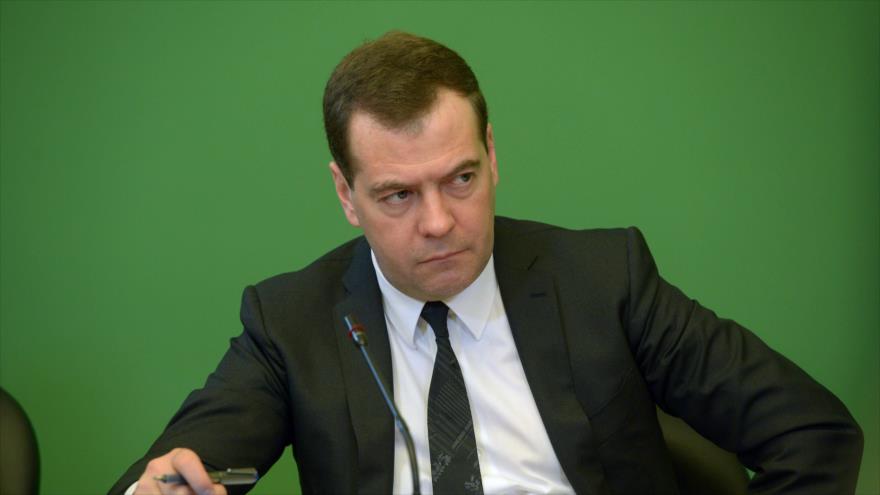 El primer ministro de Rusia, Dmitri Medvedev.
