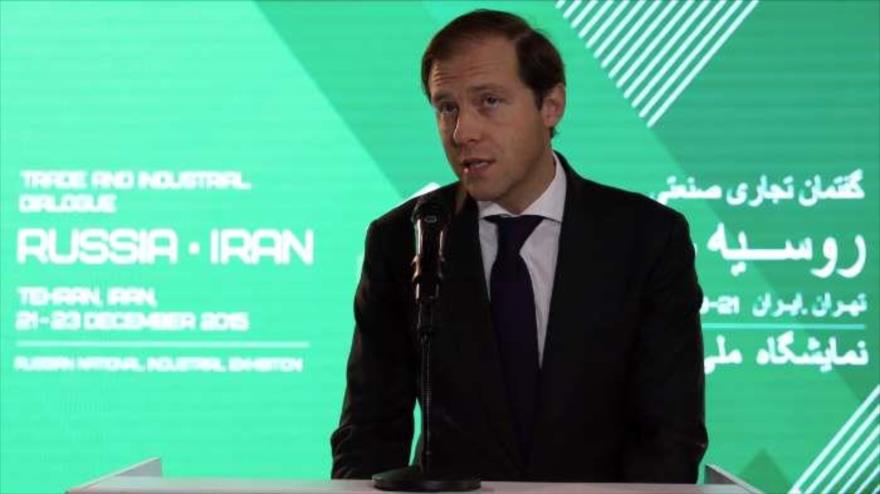 El ministro ruso de Comercio e Industria, Denis Manturov, 21 de diciembre de 2015.