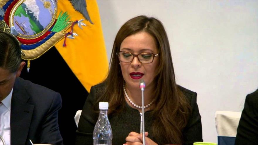 La ministra de Justicia de Ecuador, Ledy Zúñiga.