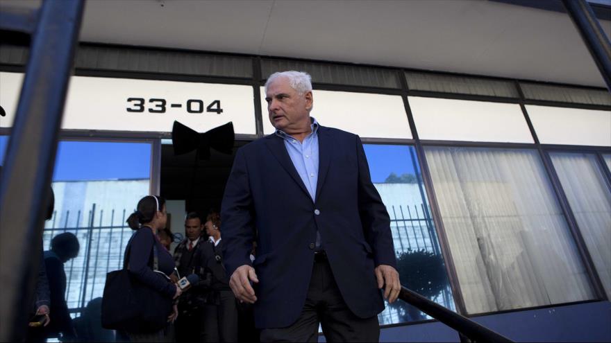 Expresidente de Panamá Ricardo Martinelli (2009-2014), a su llegada al Parlamento Centroamericano (Parlacen) en la Ciudad de Guatemala (Guatemala).