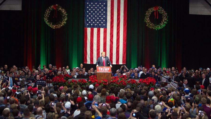 Donald Trum, precandidato a la Presidencia de EE.UU., en un acto celebrado en Grand Rapids. 21 de diciembre de 2015