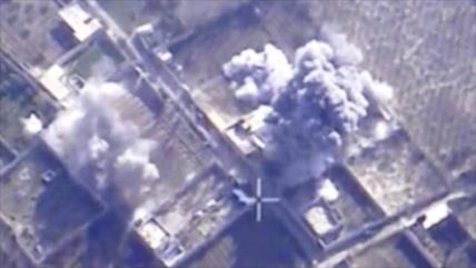 Siria difunde video del ataque aéreo donde murió el jefe de grupo terrorista Yeish al-Islam