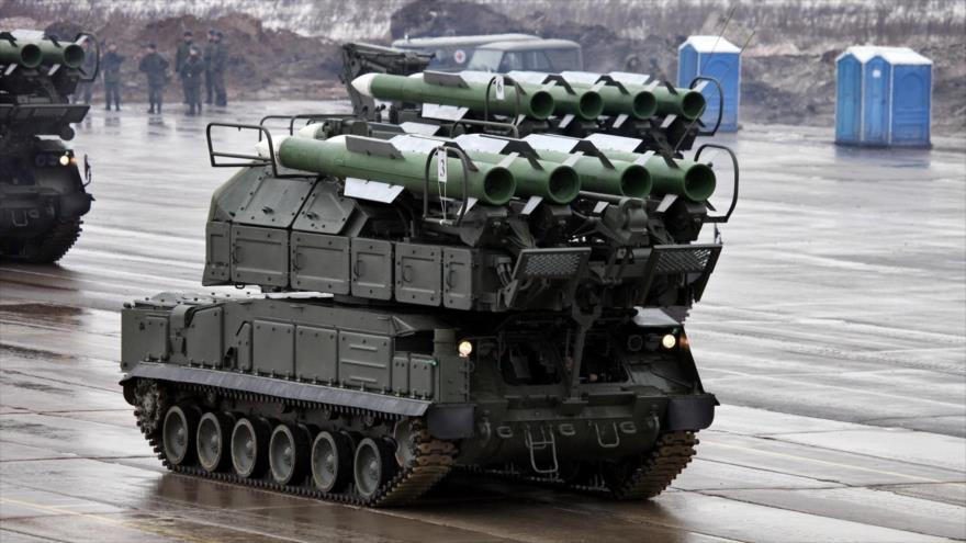 Un sistema ruso de misiles de medio alcance BUK-M2.