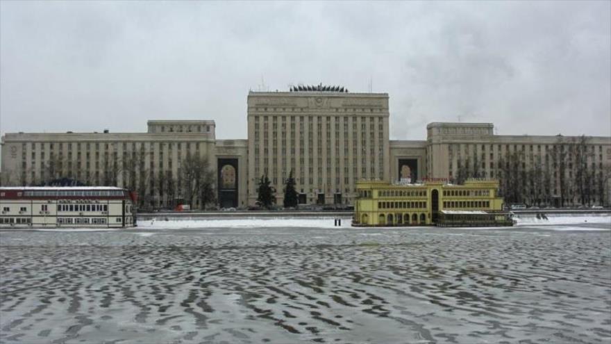 Edificio del Ministerio de Defensa de Rusia en Moscú, capital rusa.
