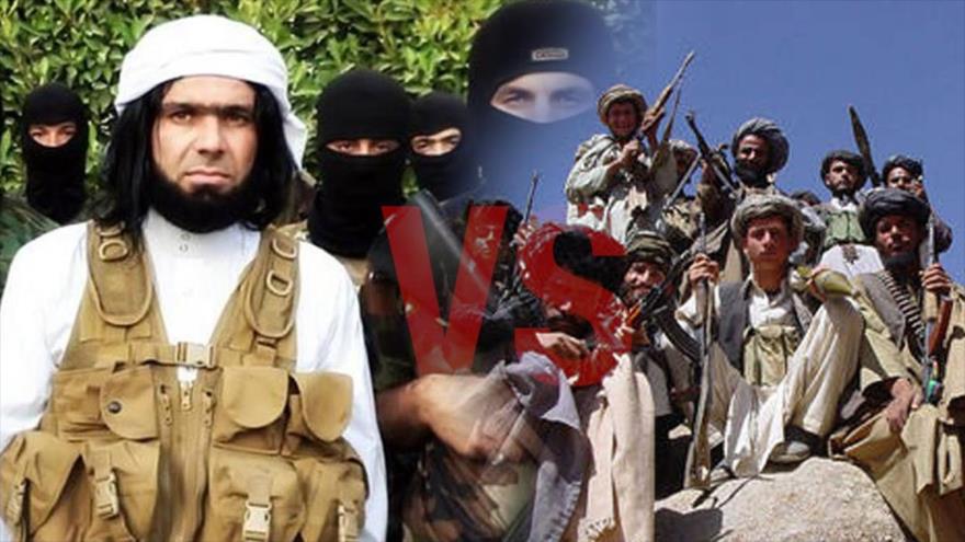 Los terroristas del grupo EIIL (Daesh, en árabe) contra los terroristas de Talibán (dcha) en Afganistán.