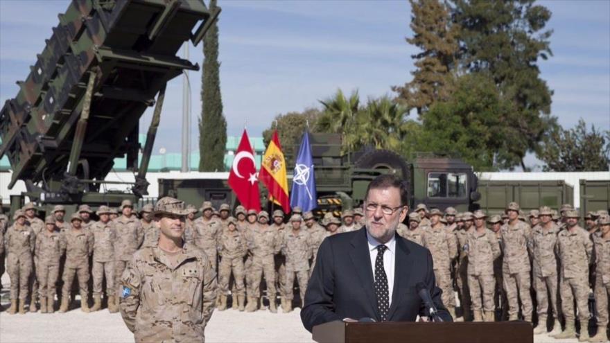 El presidente del Gobierno español, Mariano Rajoy, visita la base militar en la ciudad turca de Adana (sur).