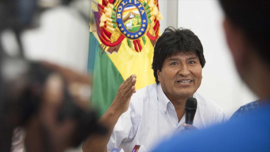 El presidente boliviano, Evo Morales, en una conferencia de prensa celebrada en la ciudad de Santa Cruz (este). 31 de diciembre de 2015