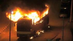 Indignados saudíes por ejecución de Al-Nimr en Al-Qatif incendian un autobús 
