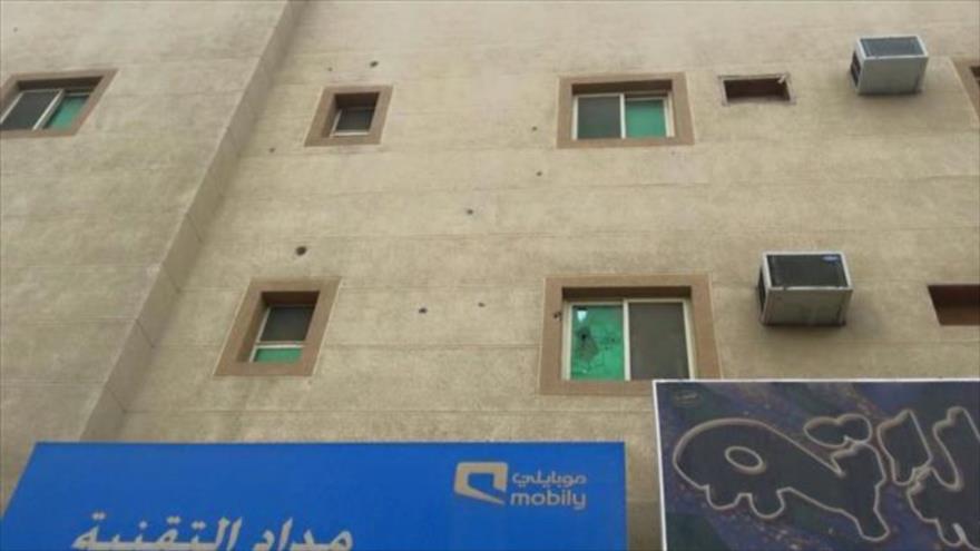 Un edificio en Al-Awamiya tras ser atacado por las fuerzas saudíes, 5 de enero de 2016.