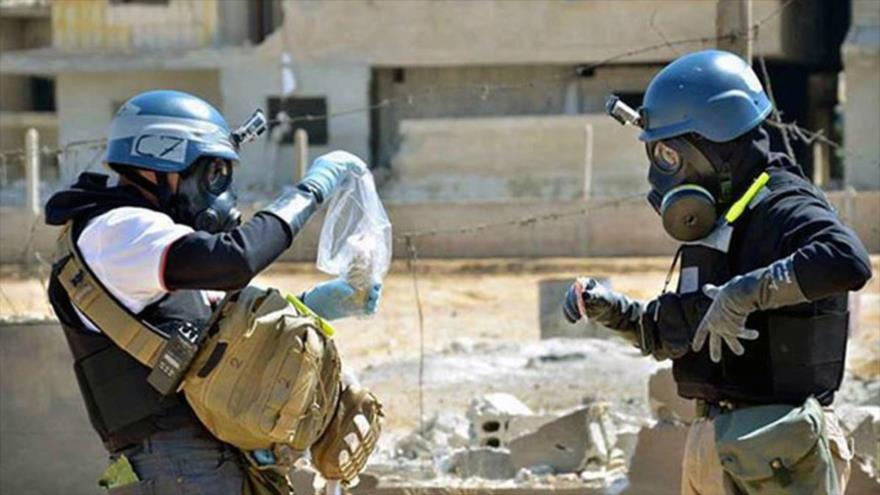 Inspectores de armas químicas en Siria.