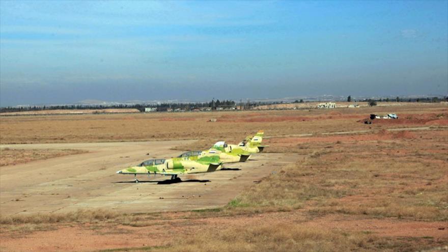 La base aérea de Kuweires en la parte oriental de la provincia de Alepo, en Siria.