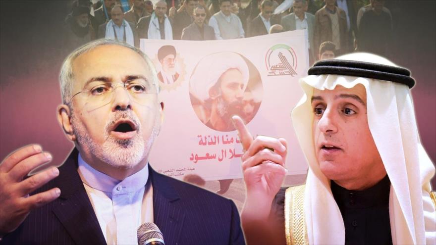 Los ministros de Exteriores de Irán, Mohamad Yavad Zarif (izqda.), y de Arabia Saudí, Adel al-Yubeir.