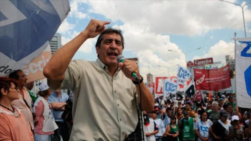 El secretario general de la Asociación de Trabajadores del Estado (ATE) de Argentina, Hugo Godoy.