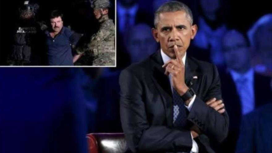 Presidente de EE.UU., Barack Obama, afirma que probable extradición deja a "El Chapo" incapacitado.