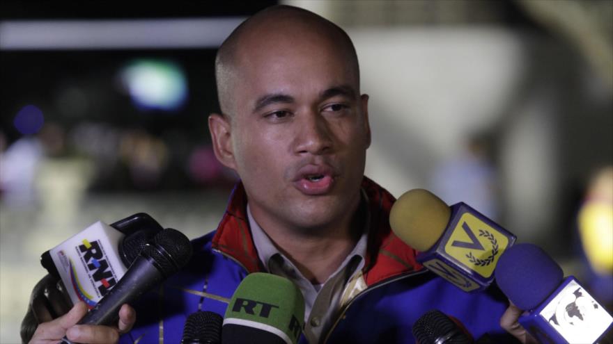 El jefe de la bancada del partido Gran Polo Patriótico (GPP) en la Asamblea Nacional (AN) venezolana, Héctor Rodríguez.