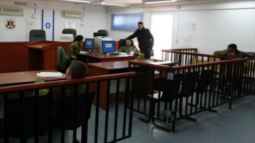 Corte militar israelí de la prisión de Ofer, sita en las cercanías de Ramalá, en la ocupada Cisjordania.