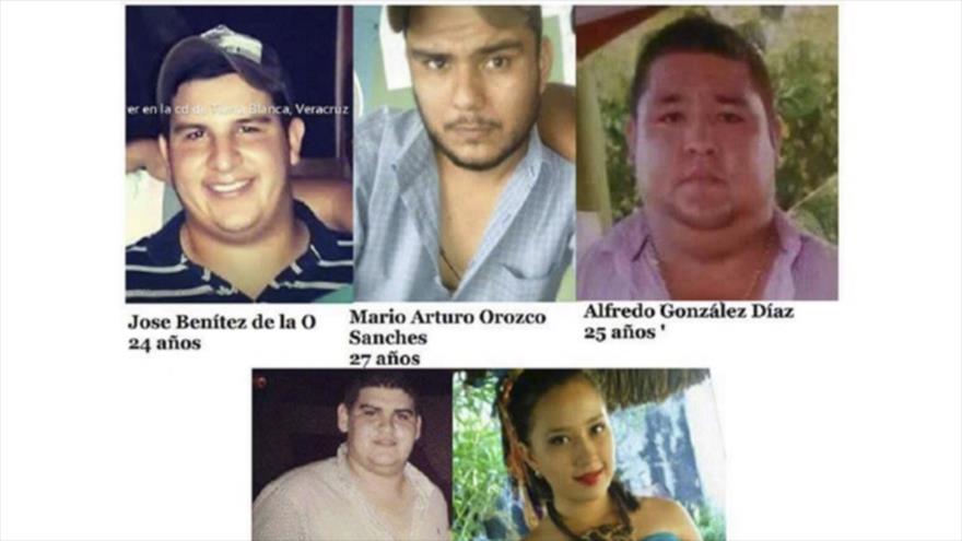 Los cinco jóvenes desaparecidos en el estado de Veracruz, sureste de México